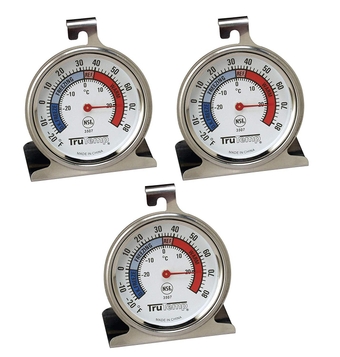 Tru Temp Refrigerator-Freezer Thermometer, 3 Pack