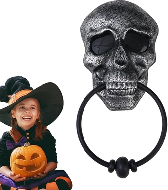Halloween Doorbell, Lighted Eye Halloween, Skull Style with Light Bell, Haunted House Decoration Bell, Halloween Prank Toy, Talking Doorbell for Haunted House, Theme Party, Halloween Party