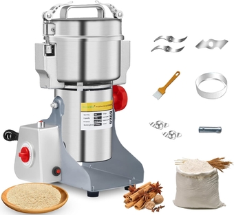 800g Electric Grain Grinder Mill Safety Upgraded 2500W High-speed Spice Grinder Commercial Superfine Grinding Machine Dry Cereals Pulverizer,for Coffee/Cereals/Spice Grind(800g, Swing)