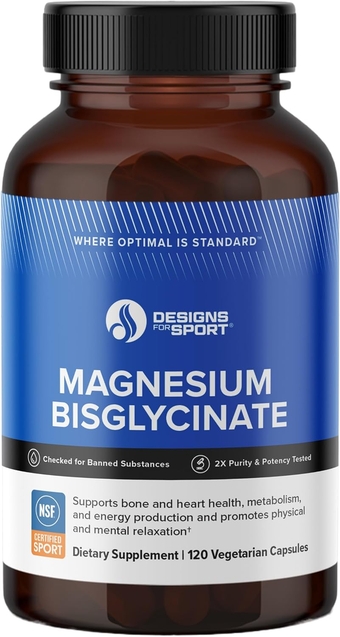Magnesium Bisglycinate - Magnesium Supplement to Support ATP Energy, Muscle Recovery, Bone Health & Heart Health - NSF Certified   (120 Capsules)