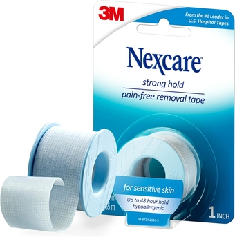 Strong Hold Pain-Free Removal Tape, Silicone Adhesive, Secures Dressing and Lifts Away Cleanly - 1 In x 4 Yds, 1 Roll of Tape