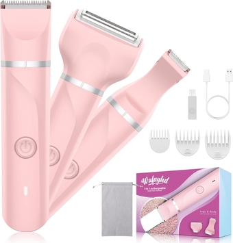 Electric Razors for Women,  Bikini Trimmer, 3 in 1 Foil Shaver Cordless Portable Wet & Dry, Rechargeable Body Hair Removal Public Hair, Legs Face Underarm