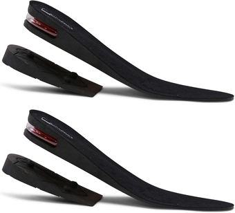Burlingham's Height Increase Insole, Shoe Lifts for Men and Women (2 Inch) Elevated, Cushioned Heel Inserts and Arch Support Insoles | Lifted, Supportive Comfort and Breathable Black