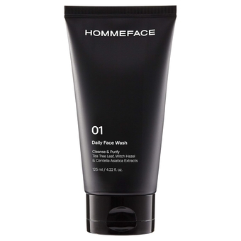 Daily Face Wash for Men, 4.22 Fl. Oz. Gentle Facial Cleanser for Deep Cleansing & Purifying with Collagen, Witch Hazel & Cica Extracts, Vegan