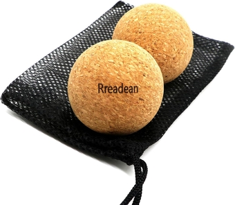 Cork Massage Balls for Fascia Release After Exercise, Yoga,Trigger Point Therapy, Relax Muscles, and Relieve Stress,Set of 2 Classic 2.4 Inch Rawlogy Cork Massage Balls