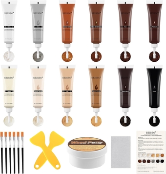 Wood Furniture Repair Kit, Wood Putty Repair Fillers, Hardwood Laminate Floor Repair Kit, Restore Any Holes, Scratches, Cracks, Gouges for Wooden Floors, Cabinet, Cherry, Walnut
