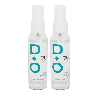 100% Natural, Crystal Deodorant Mist - Mini Travel Size, 2 Floz, No Aluminum Chlorohydrate, Parabens, Propyls, or Other Chemicals (2 Pack)