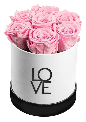New Roses Preserved Flowers | Genuine Roses That Last for Years | Flowers for Delivery Roses in A Box (Love Box, Pink Roses)