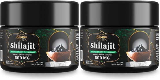 600 MG Pure Himalayan Shilajit Resin - Shilajit Supplement with Fulvic Acid & 85+ Trace Minerals for Energy, Immunity, Brain Power, 60 Grams