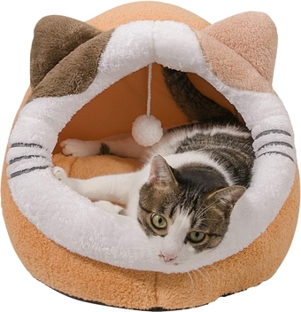 Cat Beds for Indoor Cats, Cat Cave Bed Cat Tent House Cat Hut with Rovemable Washable Cushioned Pillow, Kitten Beds, Small Dog Bed