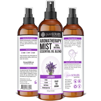Shake, Mist & Enjoy -  Premium Lavender Aromatherapy Spray Mist for Room, Body, Linens, Pillows 100% Natural Essential Oils Plant Based Formula - 4oz