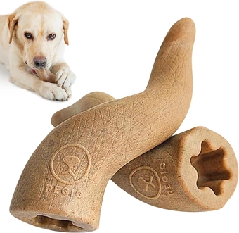 Dog Toys for Aggressive Chewers, Indestructible Durable Dog Chew Toys with Real Flavor for Medium Breed, NO Sharp Splinters for Dental Care (2PK)
