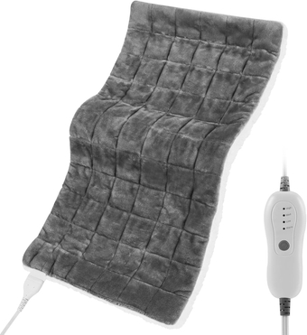 Heating Pad for Back Pain Cramps Relief, XL Weighted Heating Pad, Auto Shut Off, Machine Washable, Moist Heat Pad for Neck and Shoulder, Electric Heat Patch for Knee, Leg, Gray 17"×33",4.9LB