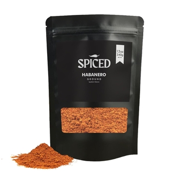 SPICED Ground Habanero Powder, 12 Oz of Ground Habanero Pepper in Closable Bag, Great for Salsa, Marinade, Sauce, Spice Blends and Tex Mex Dishes