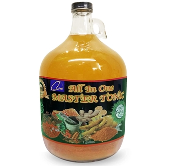 Bragg Organic Apple Cider Vinegar With the Mother | All in One Master Tonic Shots cinnamon, cloves, applecider vinegar, lemon, ginger, turmeric, cayenne pepper, honey, water | USDA Certified Organic | Fire Cider | AIO (128oz / 1gallon)