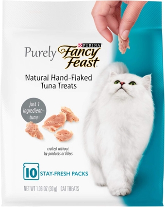 Purina   Natural Cat Treats, Purely Natural Hand-Flaked Tuna - (Pack of 5) 10 ct. Pouches