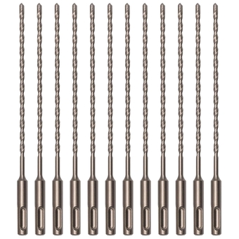 3/16" x 8" Masonry Drill Bits 3/16 in. SDS Plus Hammer Drill Bit, Concrete Drill Bits for Block, Brick, Stone, 12 Pack