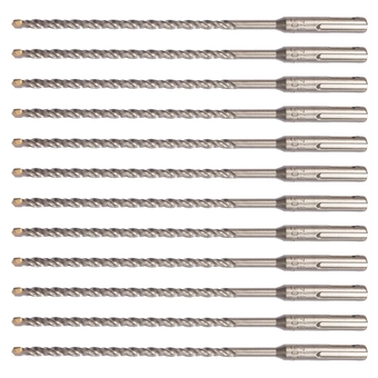 1/4" Masonry Drill Bits 8" SDS Plus Hammer Drill Bit 1/4 inch Concrete Drill Bit for Block, Brick, Stone, 12 Pack