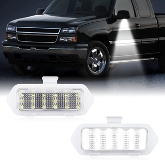 LED Puddle Lights for Chevy Silverado GMC Sierra 1500 Tahoe Suburban Avalanche 1500 2500 Cadillac Escalade ESV EXT Yukon XL 1500 2500 Driver and Passenger Side Mirror Light Lamps