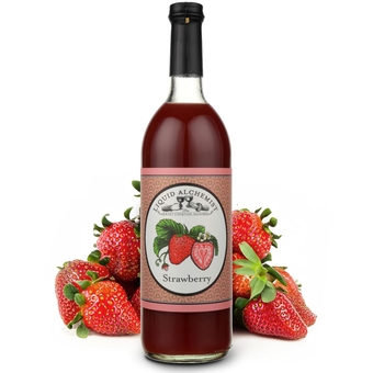 Strawberry Syrup for Drinks - Real Ingredients Make our Strawberry Puree for Drinks a Perfect Strawberry Margarita Mix - Our Strawberry Flavoring Syrup is Gluten & Dairy Free (25 oz)