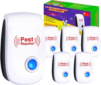 Ultrasonic Pest Repeller - 6 Pack, Pest Repeller Plug in,Rodent Repellent, Indoor Mouse Repellent, Electronic Ant Repellent, Insect Repellent for Mosquitoes, Ants, Mice, Squirrel, Fly, Cockroaches