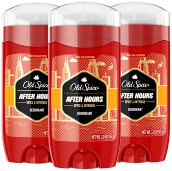 Red Collection After Hours Scent Deodorant for Men, 3.0 oz, Pack of 3