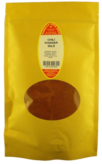 Marshalls Creek Spices PREMIUM DARK CHILI POWDER (mildly hot) 8 oz. Kraft Stand Up Pouch ECO Friendly Recyclable Mailer