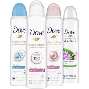 Deodorant Set - Advanced Care Deodorant for Women,  Antiperspirant Deodorant Spray, 48-Hour Protection with Moisturizing Vitamin E for Skin, 3.8 Oz (4 Piece Set)