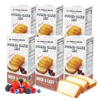 - Pound Cake Mix - Loaf cake Mix - Butter Cake Mix - Muffin Mix, Great Basis for Bundt Cake, Cupcake, Vanilla Cake, Lemon Cake, Marble Cake, Blueberry Cake or Vegan Cake - Easy Bake Mix - Pack of 6