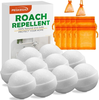 10 Pack Roach Repellent for Indoor Infestation, Roaches Pest Control Repellent Spray for Home and Kitchen, Natural Ingredient Cockroach Repellent Safe for Children and Pets, Environmentally Friendly