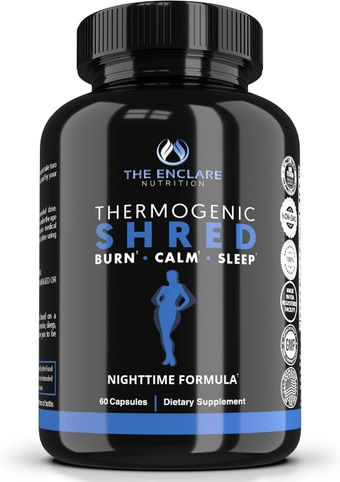 THE ENCLARE NUTRITION Thermogenic Shred-Fat Burner Sleep Aid Diet Pills, Appetite Suppressant - Weight Loss-Women & Men, Metabolism Booster,CLA,Ashwagandha,Melatonin,L Theanine,L Carnitine,Niacin (1)