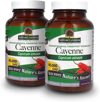 Cayenne Pepper Powder Capsule Supplement, 90-Count | Natural Metabolism Booster | Promotes Cardiovascular Health | Helps with Digestion & Circulation (Pack of 2)