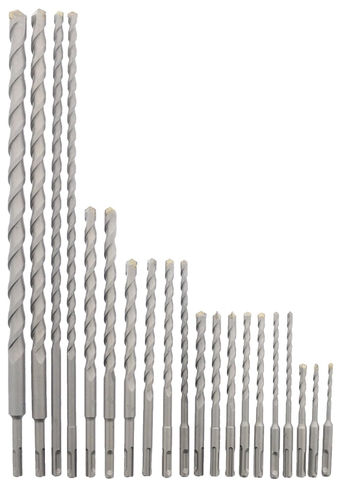 20 Piece SDS Rotary Hammer Concrete Masonry Carbide Tipped Drill Bit Set fit Milwaukee Hilti Bosch