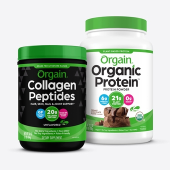 Organic Vegan Protein Powder (2.03lb) and  Hydrolyzed Collagen Powder (1lb)