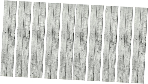 10 Pcs Wood Grain Board Stickers Flooring Stickers Peel and Stick Backsplash Wood Giant Floor Decals Flooring Planks Tiles Peel and Stick Floor Tile Furniture Household PVC