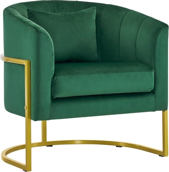 Living Room Chair, Nail Tech Chair with Cushion, Manicure Chair for Nail Technician, Spa Salon Chair for Manicurist, Vanity Makeup Beauty Chairs 3513 (Dark Green)