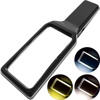4X Large Magnifying Glass with 16 Anti-Glare & Fully Dimmable LEDs-Perfect for Reading Small Fonts, Low Vision Seniors, Macular Degeneration, Inspection