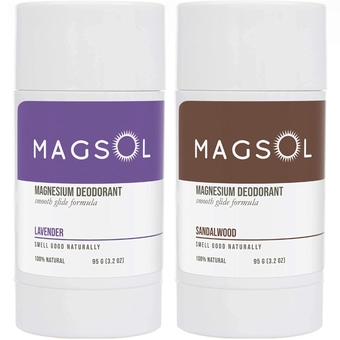 Natural Deodorant for Men & Women - Lavender Scent, Aluminum Free, Baking Soda Free, Magnesium Based, 2 Pack, 1.6 oz each