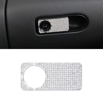 Car Interior Bling Accessories for Mercedes Benz A E C GLA GLC Class W205 W213 Glove Box Switch Copilot Compartment Handle Storage Decal Sticker Decoration Men Women Zinc Alloy Crystal Silver