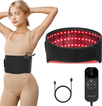 Red Light Therapy Belt for Body, Wireless Near-Infrared Light Pad for Pain Relief, Inflammation, Improve Circulation, Wearable Device Deep Tissue Wrap with Portable Power Controller