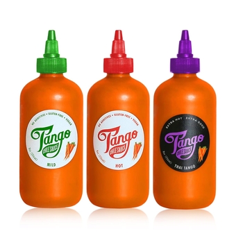Heat Range Bundle - 1 Mild , 1 Hot  & 1 Thai  - Carrot Based Hot Sauce Made From Scotch Bonnet, Habanero, Hot Chili Peppers, Garlic, Cilantro - Made in USA - 8oz…