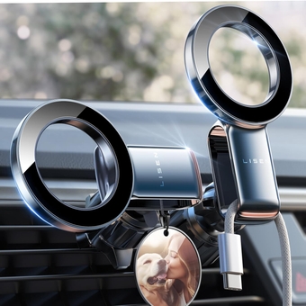 Fits MagSafe Car Mount - [30 Super Magnets] Magnetic Car Phone Mount,Stylish Car Accessories, Automobile Car Phone Hold for iPhone 15 14 13 12 Pro Max Plus & MagSafe Case & All Phones