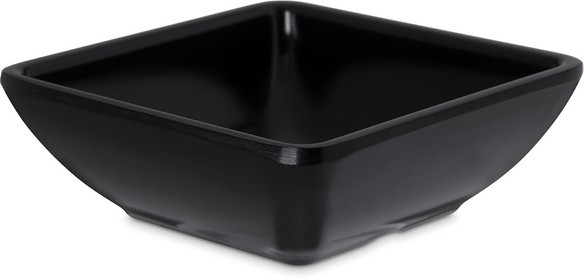 Carlisle FoodService Products 086003 Melamine Single Square Ramekin, 2 oz Capacity, 1-1/2" Length x 1-3/16" Width x 1" Height, Black (Case of 48)