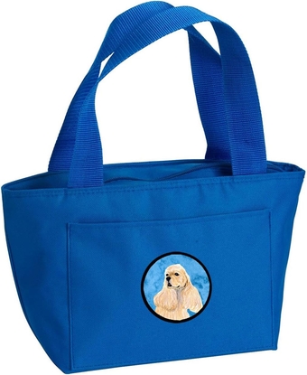 SS4798-BU-8808 Blue Buff Cocker Spaniel Lunch Bag Insulated Lunch Box Tote Bag for Women Adult Men, Reusable, Large, Multicolor