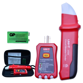 AC Circuit Breaker Finder and Tracer Tool Kit with Electrical Integrated GFCI Outlet Tester, AC 90-120V USA Plug + Adjustable Sensitivity Beeper Indicattion+ Flashing LED Light