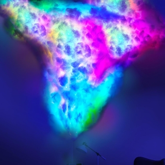 3D Thundercloud LED Light Kit Cotton Cloud Music Sync Multicolor Changing Strip Light Atmosphere DIY Creative Thunder Cloud Lamp Wall Ceiling Light for Bedroom Gaming Room Party (1 Pcs,32 Ft)