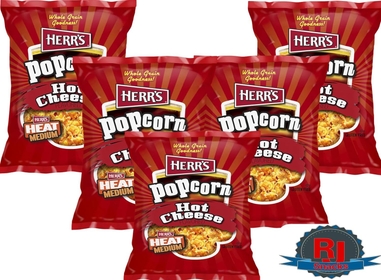 Herr's Popcorn Hot Cheese 0.5/8 Oz (Curated by  Snacks 30 Bags Value Pack)
