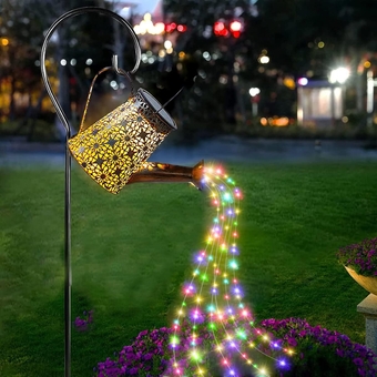 Upgraded Solar Watering Can, Garden Decorations Landscape Lights, Multicolor 60pcs String Lights for Outdoor Garden, Led Highlight Colourful Light Garden Lamps