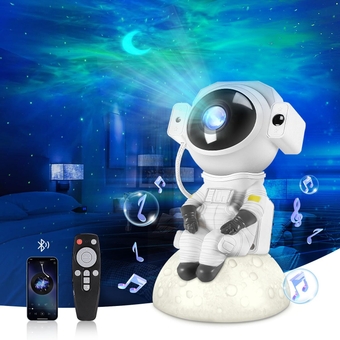 Upgraded Astronaut Galaxy Projector, Star Projector Night Light with Music, Remote Control and 360° Adjustable Nebula Galaxy Light Projector for Bedroom, Kids, Gifts, Party