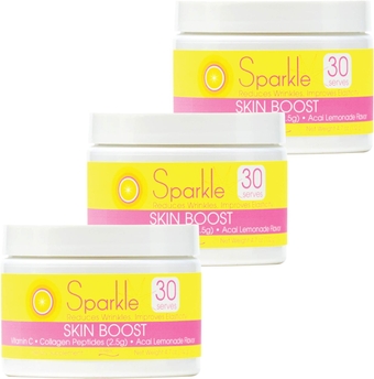 Skin Boost Acai Lemonade (3-Pack) Verisol  Peptides Protein Powder Vitamin C Supplement Drink